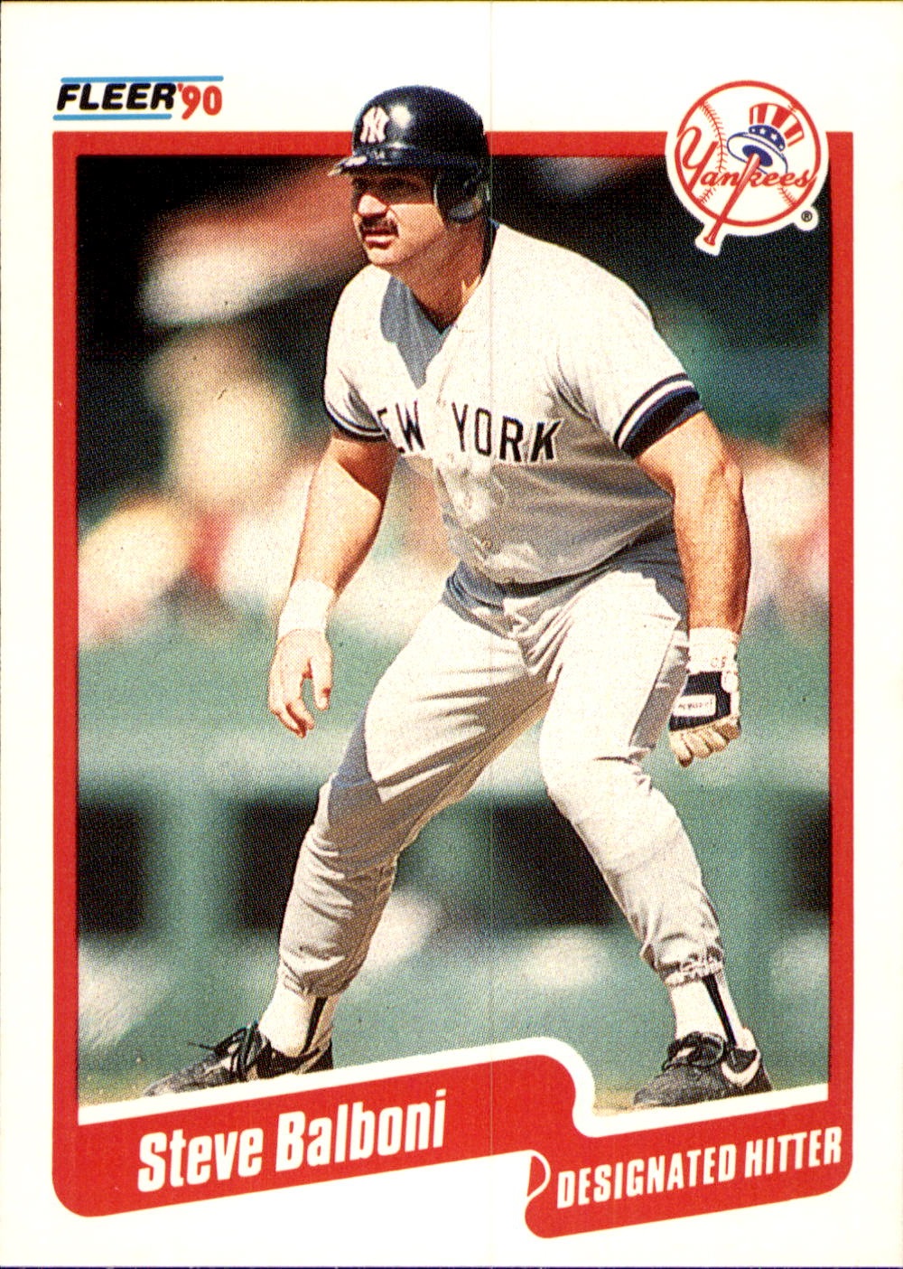 1990 Fleer #436b Steve Balboni