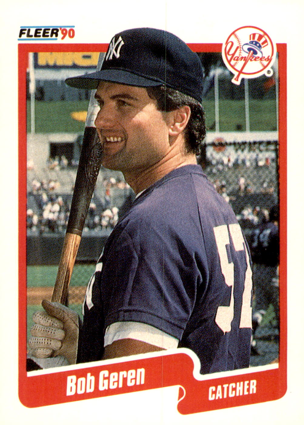1990 Fleer #442b Bob Geren