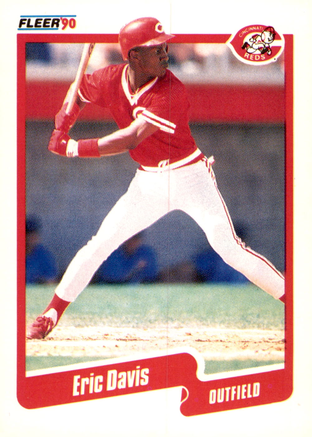 1990 Fleer #417b Eric Davis