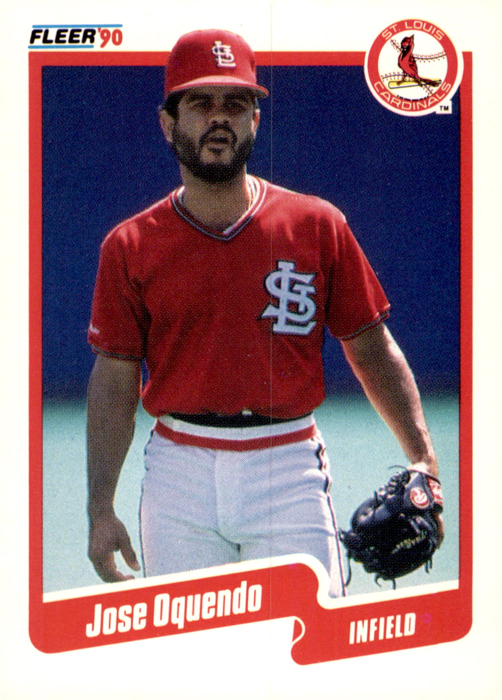1990 Fleer #255 Jose Oquendo