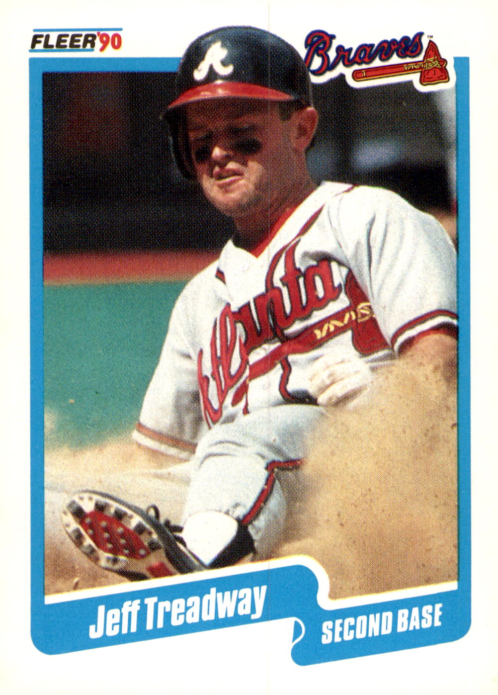 1990 Fleer #598b Jeff Treadway