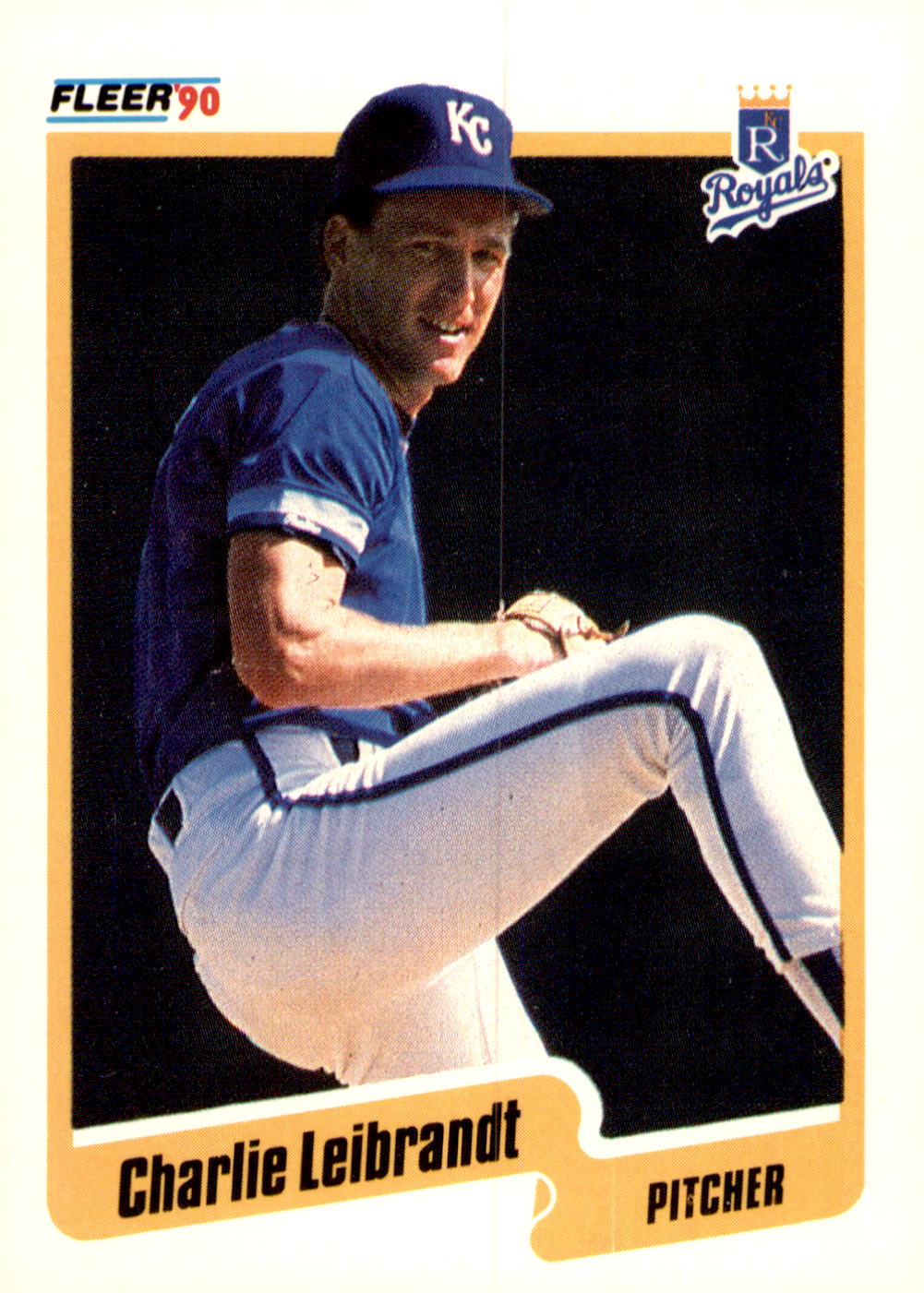 1990 Fleer #112b Charlie Leibrandt