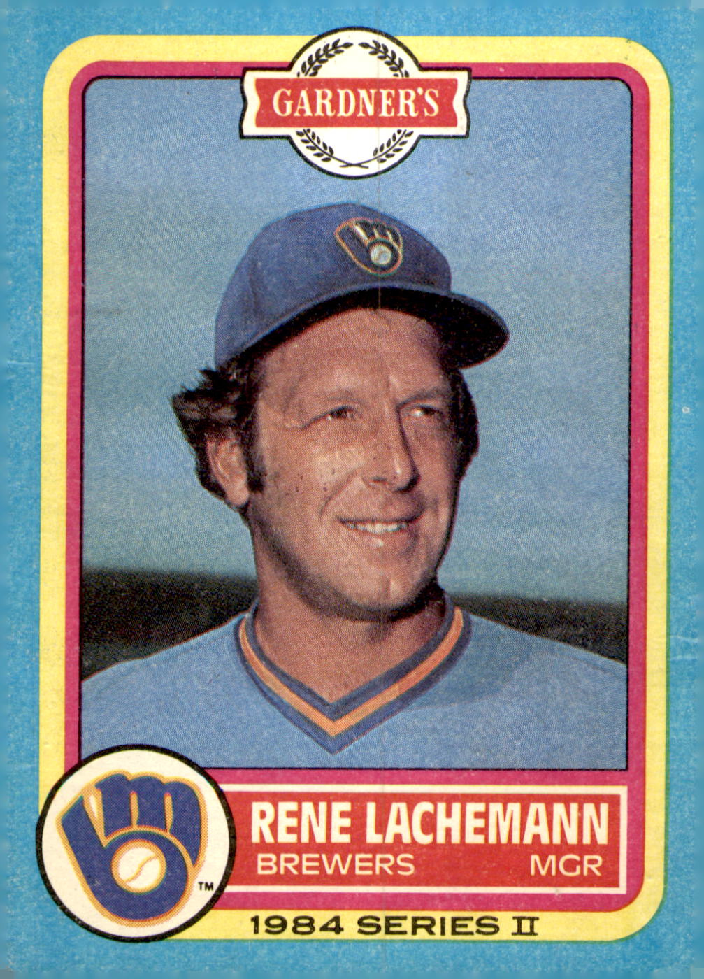 1984 Topps Gardner's Bakery Milwaukee Brewers #1 Rene Lachemann