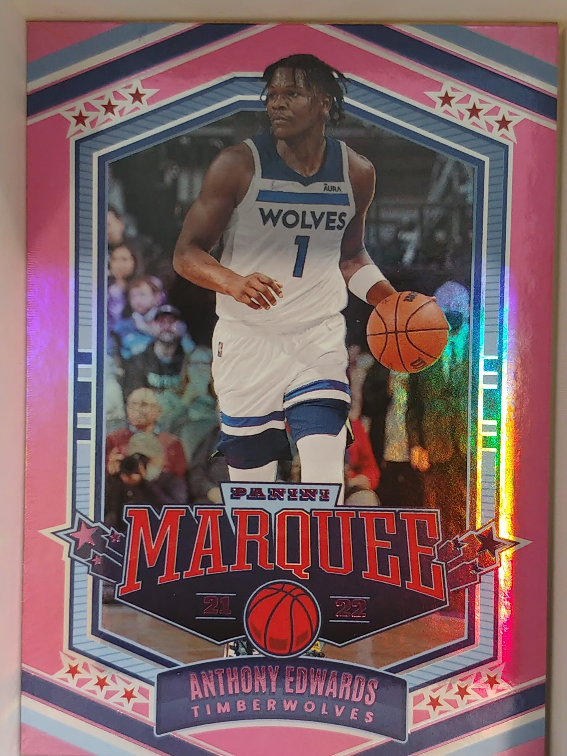2021-22 Panini Chronicles Marquee Anthony Edwards #355 Pink