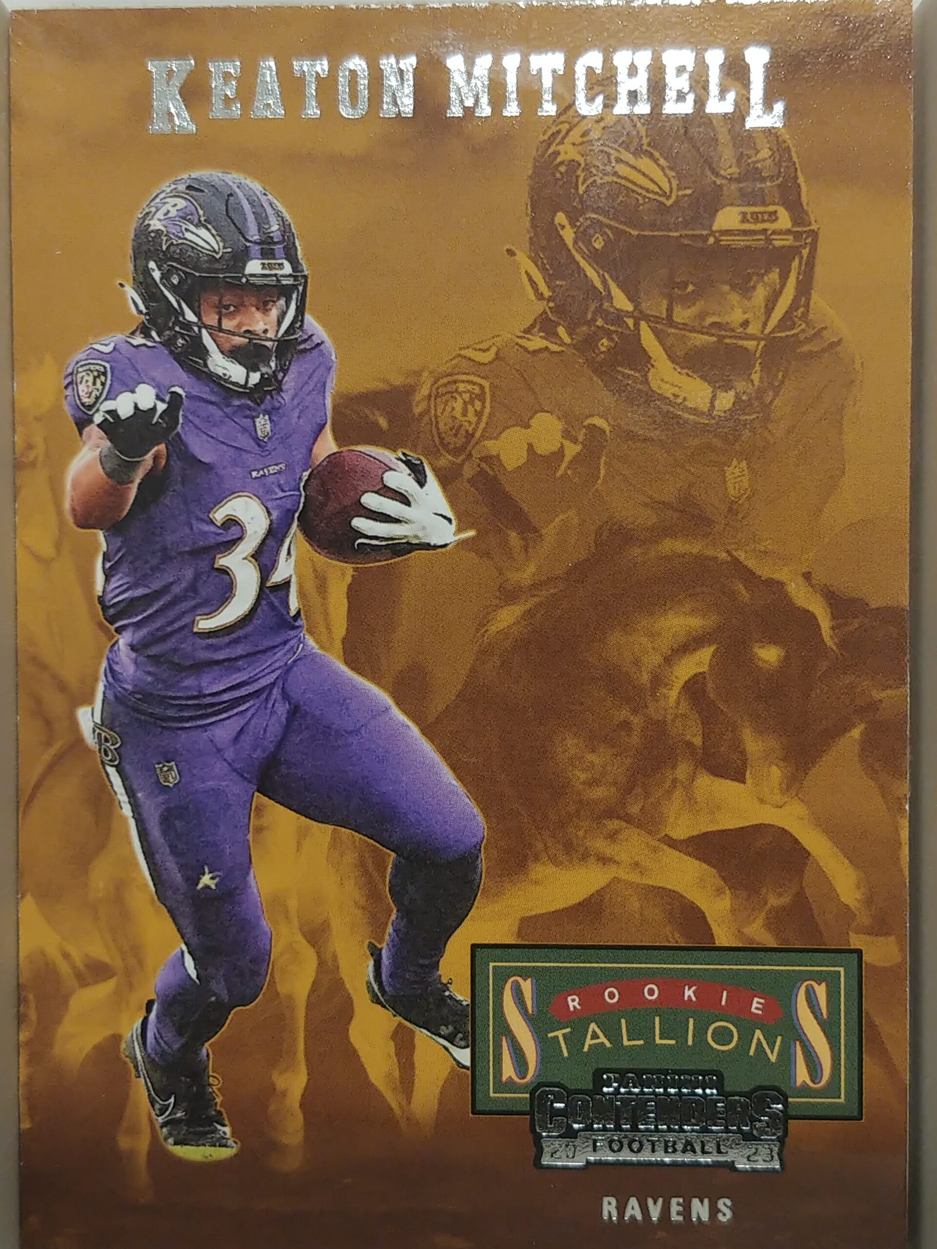 2023 Panini Contenders Keaton Mitchell Rookie Stallions #11