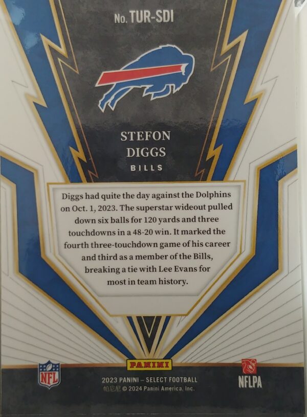 2023 Panini Select Stefon Diggs Turbo Charged #TUR-SDI - Image 2
