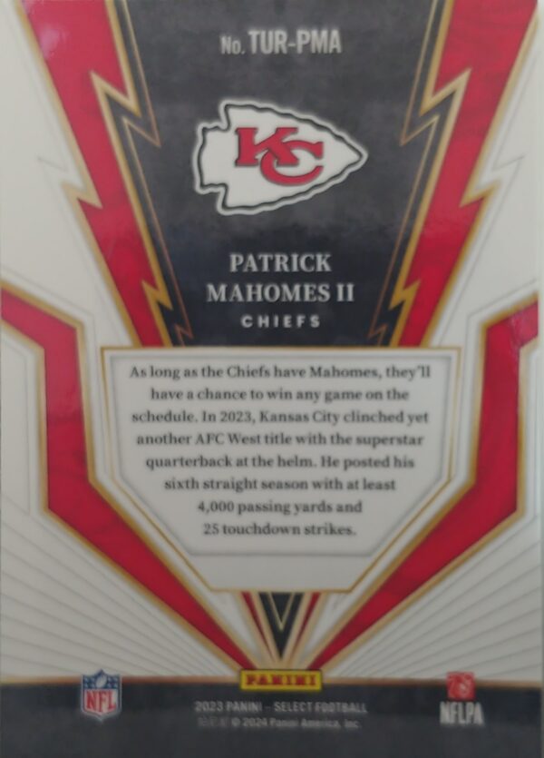 2023 Panini Select Patrick Mahomes Turbo Charged #TUR- - Image 2
