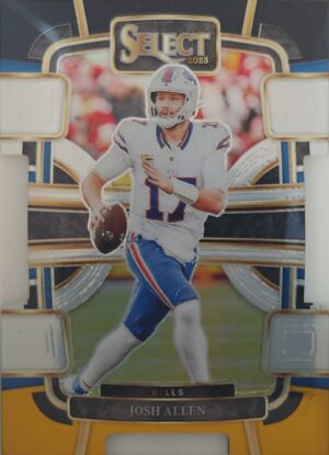 2023 Panini Select Josh Allen Black And Yellow Die-Cut #13