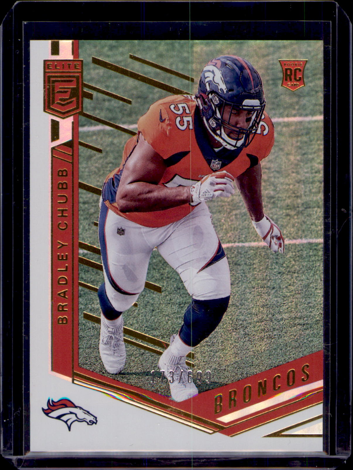 2018 Donruss Elite #190 Bradley Chubb # 173/699 Rookie