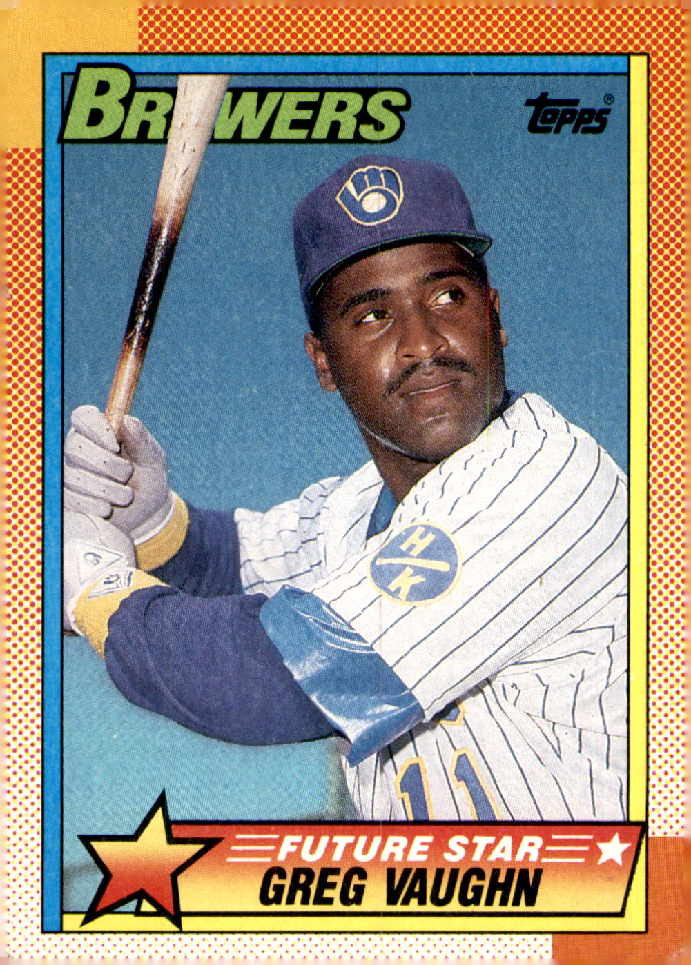1990 Topps #57 Greg Vaughn Rookie