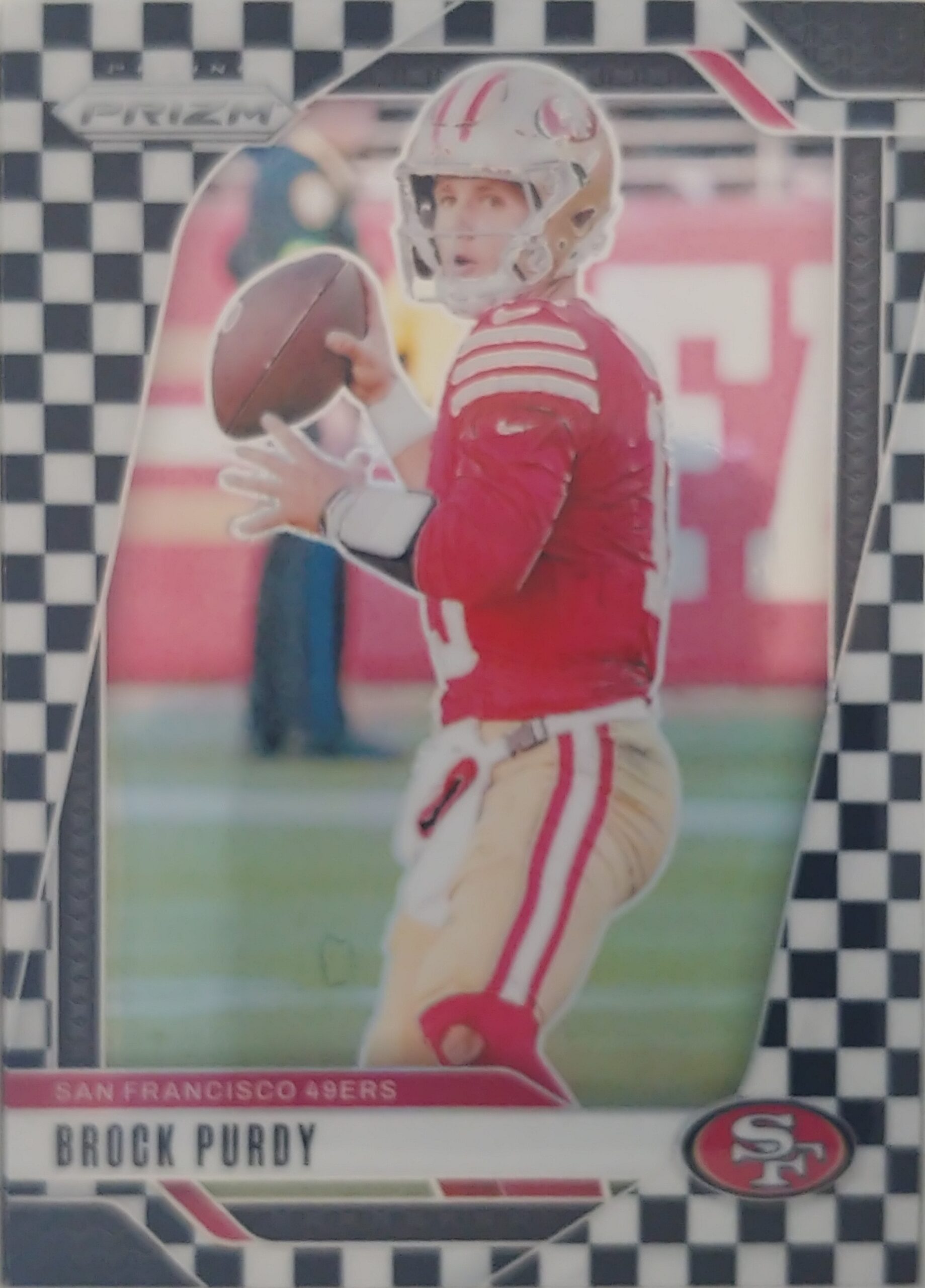 2024 Panini Prizm Brock Purdy Black and White Checkerboard #249