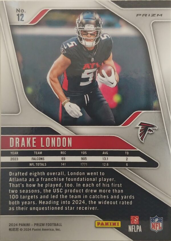 2024 Panini Prizm Drake London Black and White Checkerboard #12 - Image 2