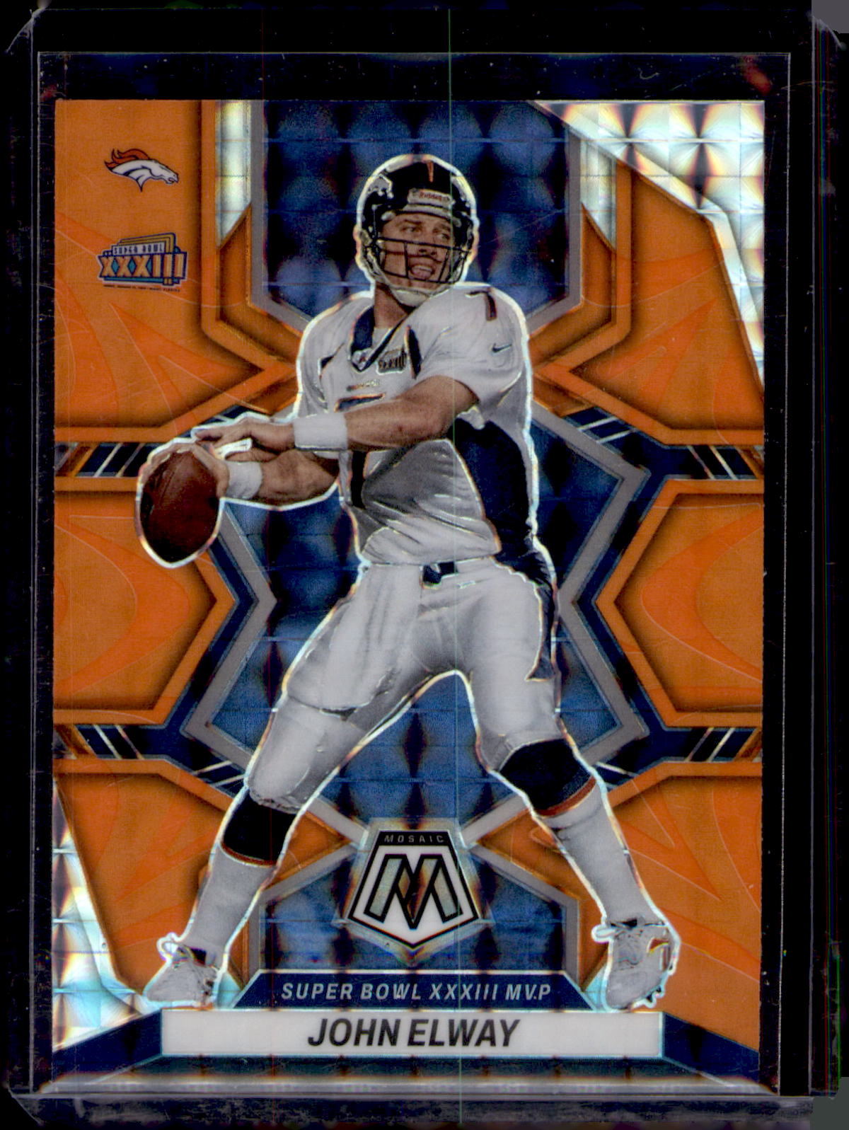 2022 Panini Mosaic #297 John Elway Orange Prizm