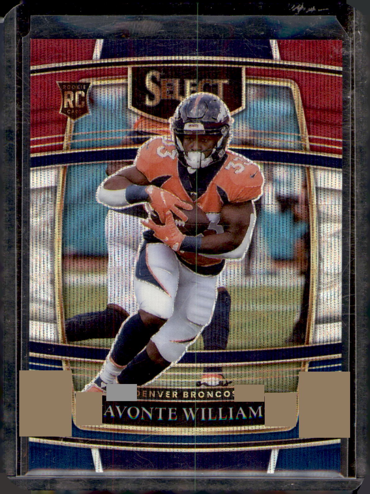 2021 Panini Select #57 Javonte Williams # 93/249 Rookie
