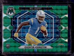 2023 Panini Mosaic #ND-16 Quentin Johnston Green Mosaic