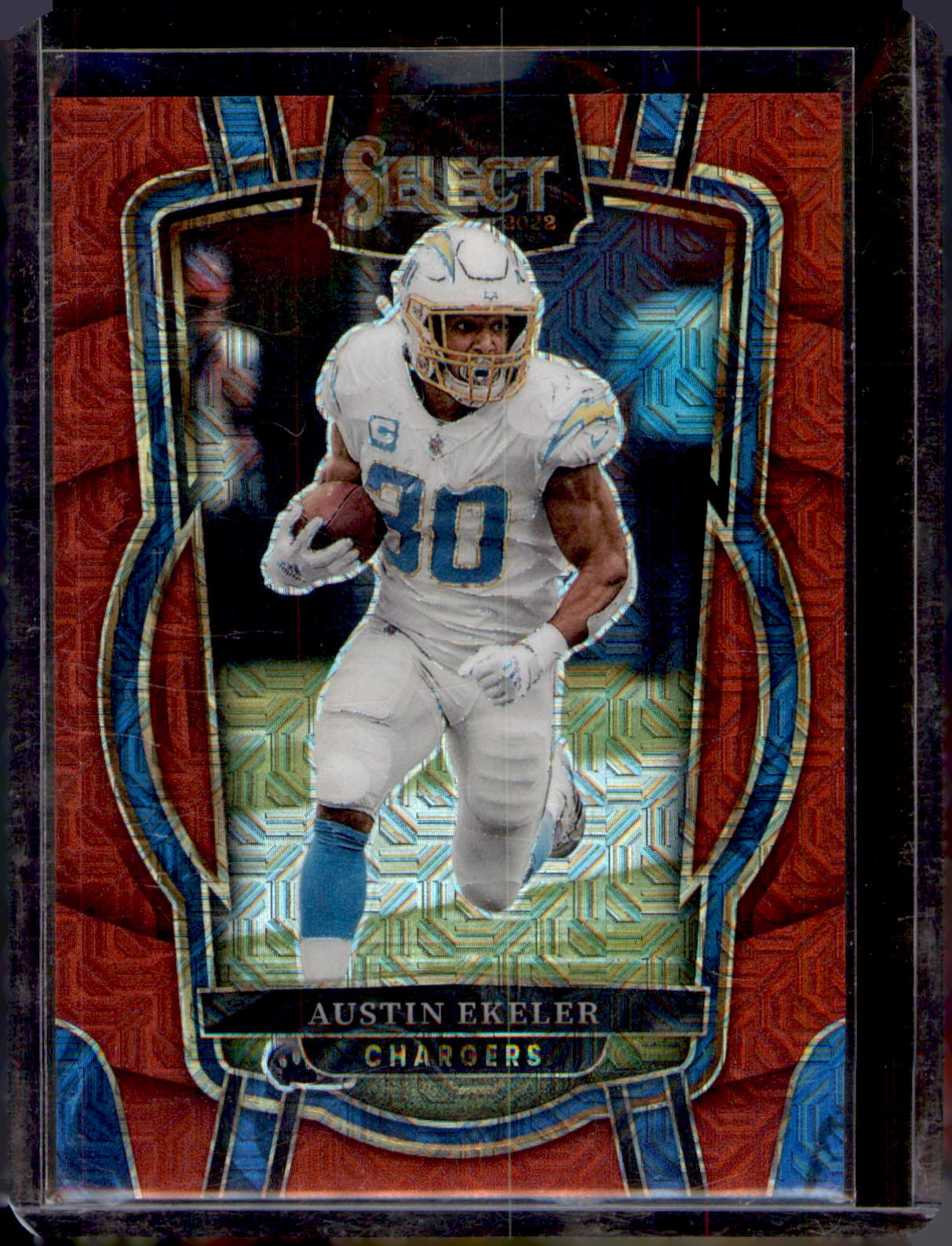 2022 Panini Select #245 Austin Ekeler Red Prizm # 27/49