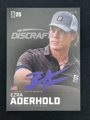 2025 DGPT Ezra Aderhold Black 26/75 Autographed