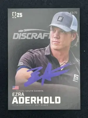 2025 DGPT Ezra Aderhold Black 43/75 Autographed
